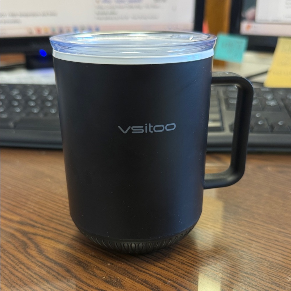 Black Coffee Mug with Lid